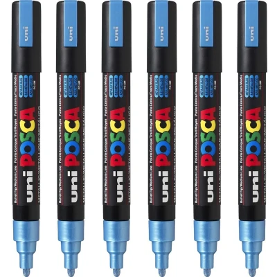 Afbeelding van Markeerstiften POSCA PC 5M Blauw (6 Stuks)