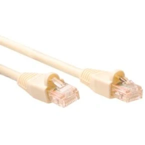 Afbeelding van ACT Ivoor 1 meter U/UTP CAT5E patchkabel snagless met RJ45 connectoren
