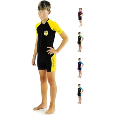 Afbeelding van Cressi Little Shark Shorty Wetsuit Neoprene for kids, 5/6 Years, zwart geel