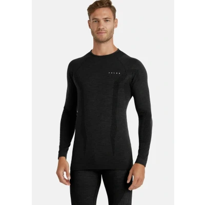 Afbeelding van FALKE Wool Tech Longsleeve warmend, anti zweet functioneel ondergoed Baselayer Shirt heren zwart Maat L