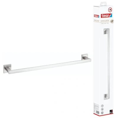 Afbeelding van Tesa Exxclusiv Handdoekhouder 10x65x6.5cm zonder boren Zelfklevend Metaal roestvrij staal
