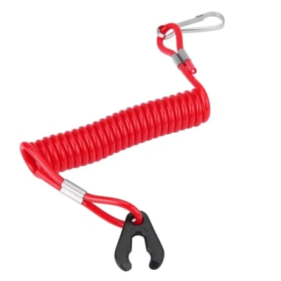 Afbeelding van Buitenboordmotor Ontstekingsstopkoord Lanyard Kill Switch Bediening Touwklem compatibel metAll Series