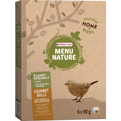 Afbeelding van Versele Laga Menu Nature Mezenbol Gourmet Pindakaas Zonder Net Voer 540 g 6 stuks