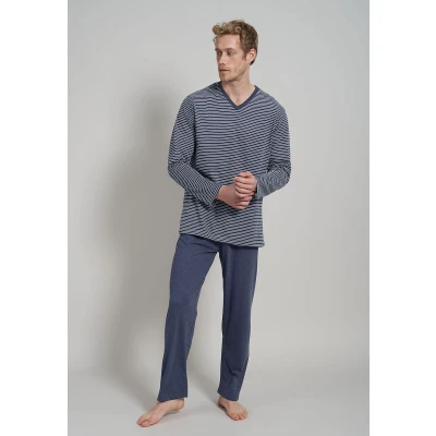 Afbeelding van Ceceba heren shortama blauw met wit gestreept Maat: 9XL