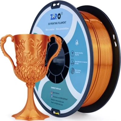 Afbeelding van ZIRO Zijde PLA 1.75mm Filament, 3D Printer Filament van de Serie 1kg, Rood Koper