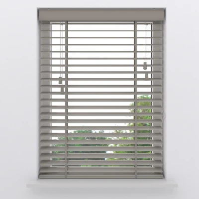 Afbeelding van Radeco® Bamboe Houten Jaloezie Easy Natural 50 mm Licht Grijs 130 x cm Maten van t/m 250 breed