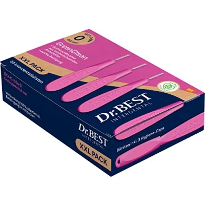 Afbeelding van Dr.BEST GreenClean Interdental, Bigpack Size 0, 30 stuks interdentale borstels voor een zachte reiniging van de ruimtes