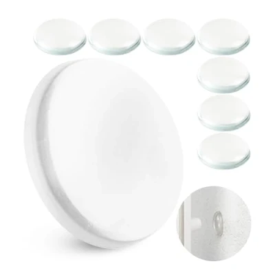 Afbeelding van Deurklinkbuffer voor muren, 8 stuks, Ø 40 mm, transparant, zelfklevende wandbescherming deurklink, raamgreep, aanslagdemper tegen deuraanslag, deurstopper, elastische buffer