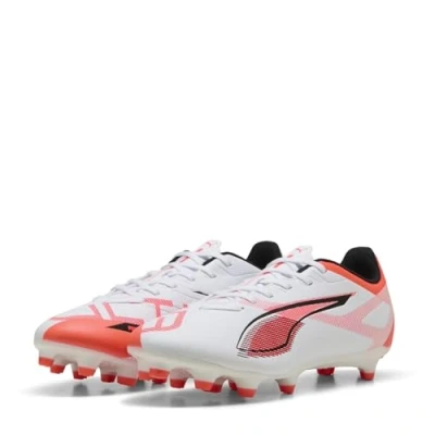 Afbeelding van Puma Ultra 5 PLAY Voetbalschoenen met Kunststof noppen, Dames, Maat: 38, White/black/glowing red