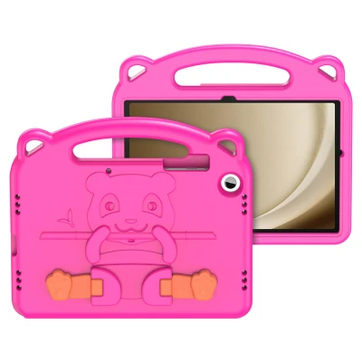 Afbeelding van Dux Ducis Tablet hoes geschikt voor Samsung Galaxy Tab A9 Plus (2023) Schokbestendige case met handvat en standaard Panda Series Roze