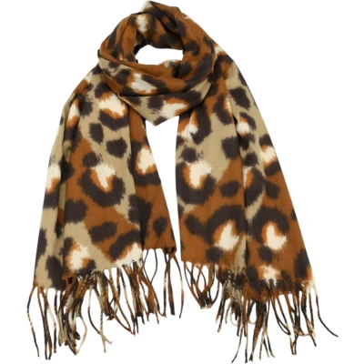 Afbeelding van Lange Warme Sjaal Panterprint Bruin/Beige 180 x 70 cm (22104#)