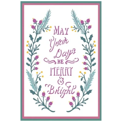 Afbeelding van Sizzix Layered Stencils by Jen Long Merry &amp; Bright #3 (4pcs) (666737)