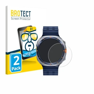 Afbeelding van BROTECT Screenprotector voor Samsung Galaxy Watch Ultra 2 (47 mm) Folie Beschermfolie transparant (2 Stuks)