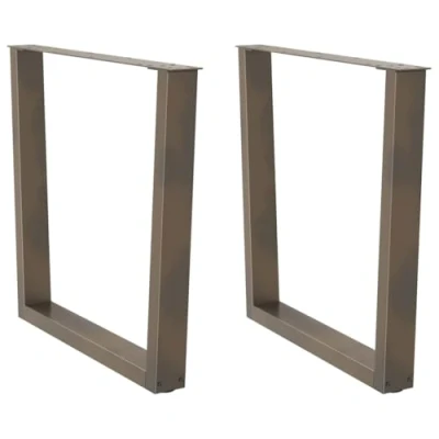 Afbeelding van vidaXL Eettafelpoten 2 st V vormig 80x(72 73,3) cm staal naturel