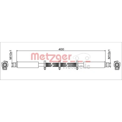 Afbeelding van METZGER 4111748 Remslang Vooras links, rechts 400mm