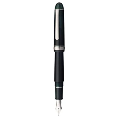 Afbeelding van PLATINUM Japanse vulpen # 3776 Century Rhodium Laurel Green UEF/groen / 0,18 0,24 mm/handgemaakt/veer van 14 karaats goud/met geschenkdoos/vulpen