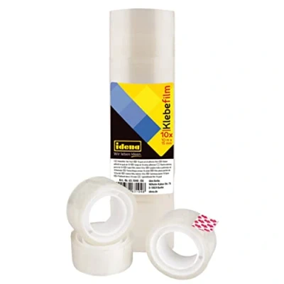 Afbeelding van Idena 631040 Zelfklevende folie, 10 stuks 15 mm x m, transparant