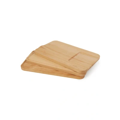 Afbeelding van Brabantia Profile snijplank van hout set 3 Lichtbruin