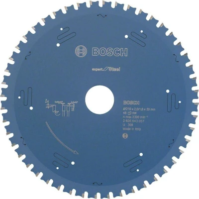 Afbeelding van Bosch Accessories Expert for Steel 2608643057 Cirkelzaagblad 210 x 30 1.6 mm Aantal tanden: 48 1 stuk(s)