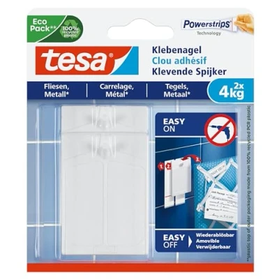 Afbeelding van Klevende spijker Tesa 2 stuks 4 kg (Tegels, Metaal)