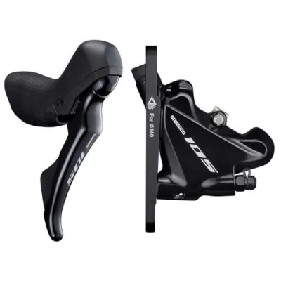 Afbeelding van Shimano Schijfremset achter 11 speed 105 R7020 Flat Mount zwart