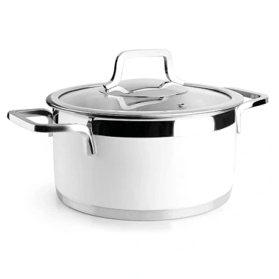 Afbeelding van Lacor Buffet Kookpot met Deksel Wit Ø 20cm