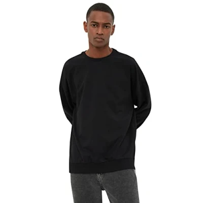 Afbeelding van Trendyol Zwarte Oversized/Wijde Gestreepte Sweatshirt Tmnaw21Sw0796