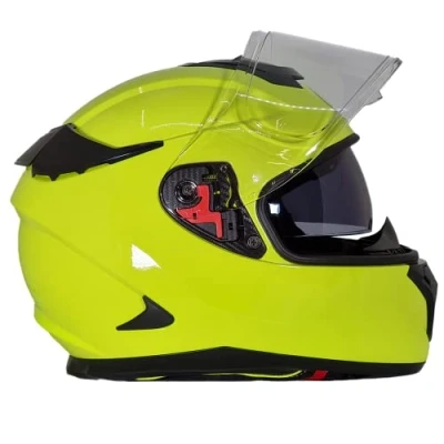 Afbeelding van BHR Integraalhelm voor de motorfiets met dubbel vizier 813 RACE, integraalhelm, ECE getest, zonneklep, dames en heren, neongeel, M