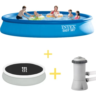 Afbeelding van Intex Zwembad Easy Set 457 x 84 cm Inclusief Solarzeil &amp; Filterpomp