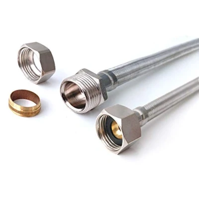 Afbeelding van Xcel Home FP COMP x 1/2 900(X1) FP1/215900COM 2 900 mm BSP 15 Compressie Monobloc Tap Connectors Keukenbak Flexi Pijpen, Zilver