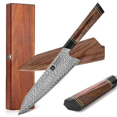 Afbeelding van XINZUO Damascus Staal 21.5 cm Koksmes