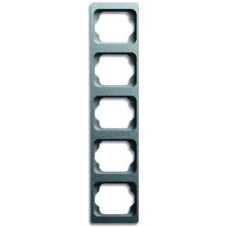 Afbeelding van Abb busch jaeger alpha exclusive 5 voudig afdekraam verticaal 365x81x11mm ip20 titanium 2cka001754a4132