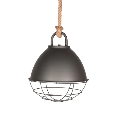 Afbeelding van Label51 Hanglamp Korf grijs Touw