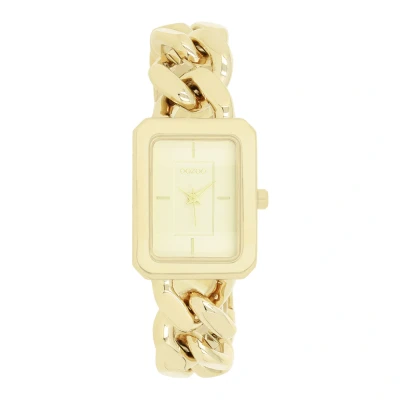 Afbeelding van OOZOO Timepieces goudkleurige horloge met schakelarmband C11273