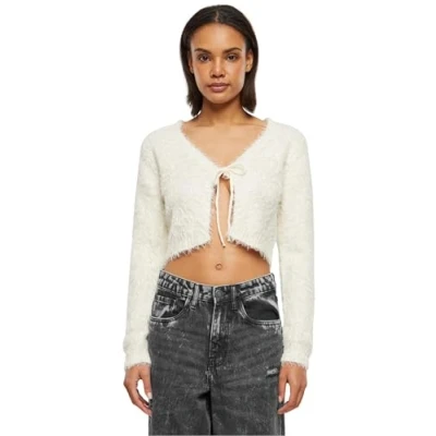 Afbeelding van Urban Classics TIED Cropped Vest, Dames, Maat: XS, Whitesand