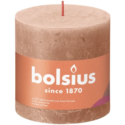Afbeelding van Bolsius kaars rustiek Creamy Caramel 100/100 mm