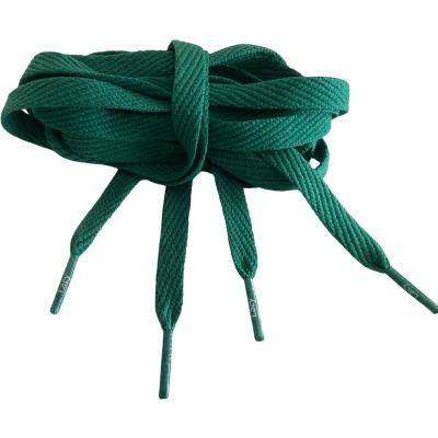 Afbeelding van Lacy Schoenveter Groen Plat 130 cm Lang x 10 mm Breed