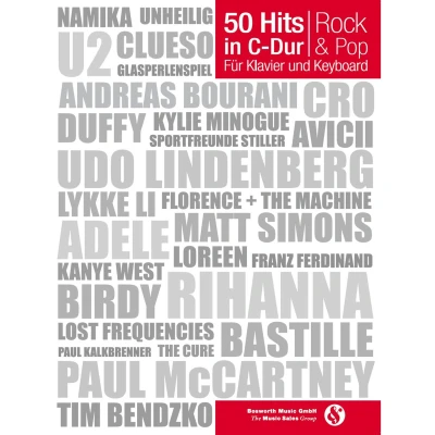 Afbeelding van 50 Hits in C Dur für Klavier und Keyboard Rock &amp; Pop