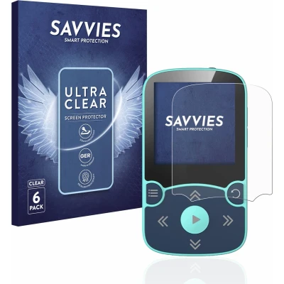 Afbeelding van Savvies (6 Stuks) Schermbeschermer voor AGPtek A65X MP3 Player with clip Screen Protector Ultra Transparant