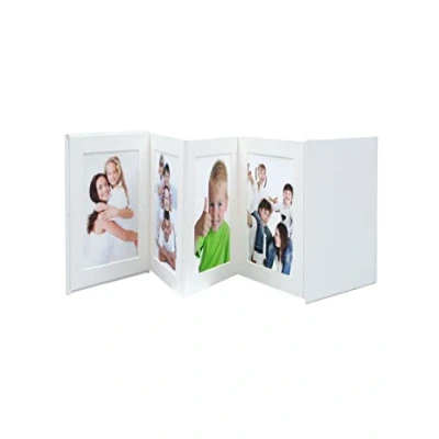 Afbeelding van Deknudt Frames A66DC1 8PH leporello album wit 8x foto 13x13 cm