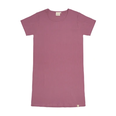 Afbeelding van greenjama Dames Sleepshirt van Derby Rib, GOTS gecertificeerd nachthemd, grape, 36, 36