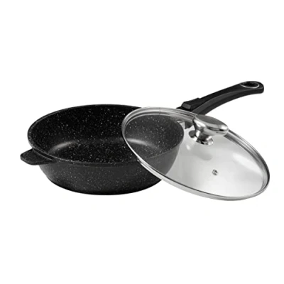 Afbeelding van Pradel Excellence 52391M stoofpan in steen look voor alle warmtebronnen, inclusief inductie 24 cm
