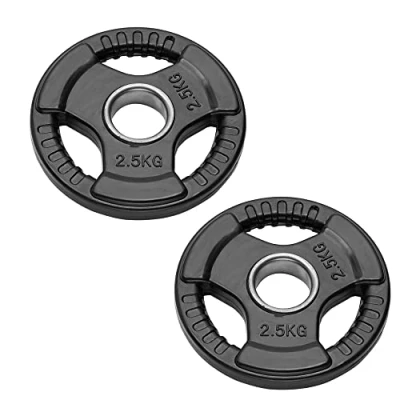 Afbeelding van Olympische halterschijven voor lange en korte halters, bumperplaten met 50 mm gat, rubberen gewichtsschijven van 2,5 kg tot 20 (2 schijven à kg)