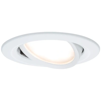 Afbeelding van Paulmann Nova inbouwspot LED Coin rond 6.5W wit set van 3 zwenkbaar IP23 spuitwaterdicht
