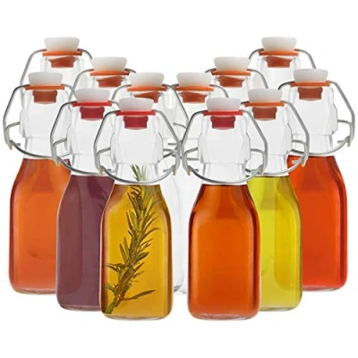 Afbeelding van Kurtzy 12 Pak Glazen Beugelfles Dop Luchtdichte Flessen 100ml Set Traditionele Vintage Stijl Heldere Flip Preserveer Voor Brouwen, Dranken, Bier, Olie, Azijn, Kombucha &amp; Water