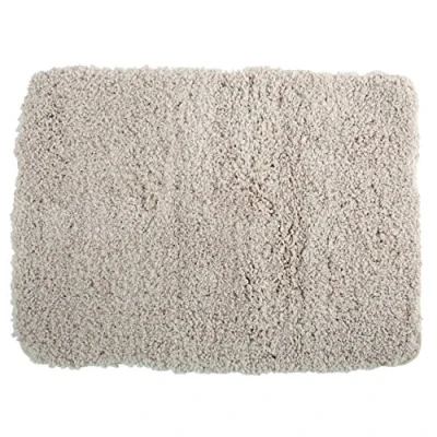 Afbeelding van MSV Badkamerkleedje/badmat tapijt voor de vloer beige 50 x 70 cm langharig Badmatjes