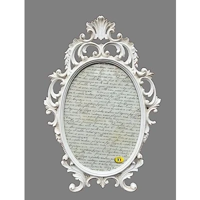Afbeelding van Pintici fotolijst antiek ovaal goud zwart beige 43x27 foto spiegellijst schilderij frame barok 28x16cm prunk C531 (beige)