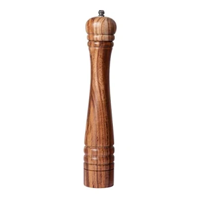 Afbeelding van Pepermolen, Zoutmolen, Harde &amp; Verstelbare Keramische Molen, Acaciahout, 30 cm Hoogte
