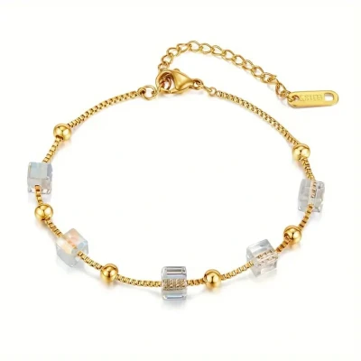 Afbeelding van Lucardi Eve gold plated armband met zirkonia
