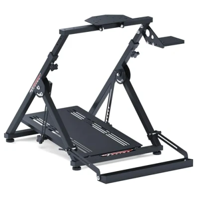 Afbeelding van GT Omega APEX stuurwielstandaard voor Logitech Fanatec Clubsport Thrustmaster gaming fiets pedalen &amp; versnellingspookhouder, TX T500 T300 G29 G920 G923 PS4 Xbox, opvouwbaar en kantelbaar raceconsole
